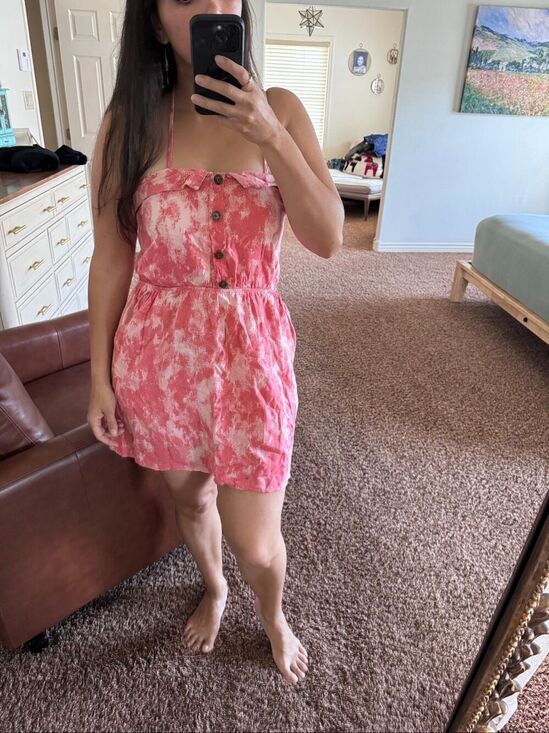 Peppermint Dresses & Skirts - Peppermint Y2K womens M pink tye dye summer mini short dress sleeveless small ha